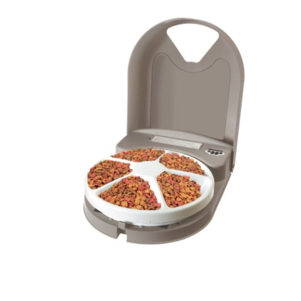 PetSafe Tan and White 5 Meal Pet Feeder *EUC* MSRP: $57+tax